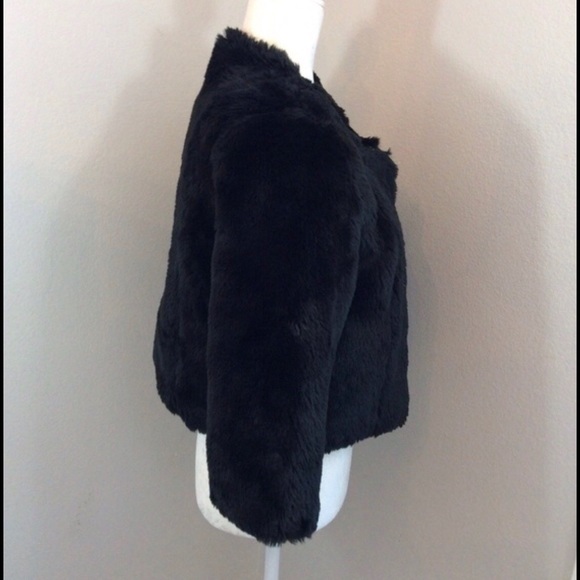 LC Lauren Conrad | Jackets & Coats | Lc Lauren Conrad Black Plush Faux ...